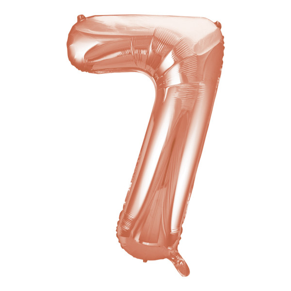 Unique 34" Rose Gold Number 7 Shaped Foil Balloon - 55877 *