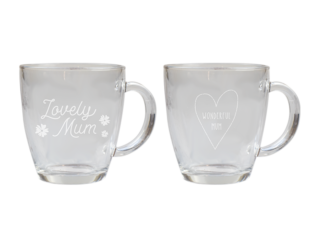 Mother's Day Printed Glass Coffee Cup 350ML - MOT4734/OB