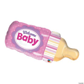 Qualatex - Welcome Baby Bottle Pink  - 39