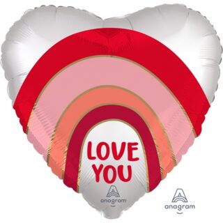 Anagram - Love You Heart Rainbow Foil - 18