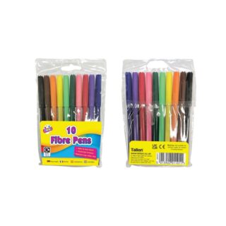 Tallon - 10 fine tip Fibre Colouring Pens - 1101/48