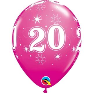 Qualatex - 20th Birthday Pink Diamond Latex Balloon - 25ct - 449199