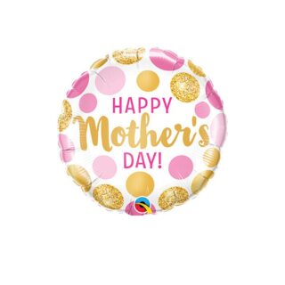 Qualatex - Mothers Day Pink And Gold Dots - 9
