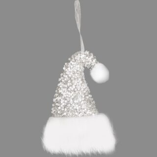 SILVER CRYSTAL HAT BAUBLE - 58269