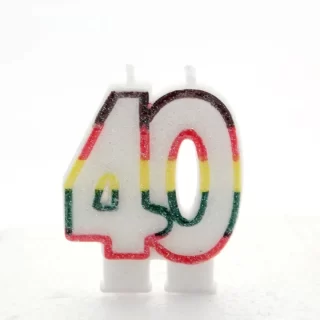 APAC - 40 Double Age Candles Multicolour - Pack of 6 - CN1046