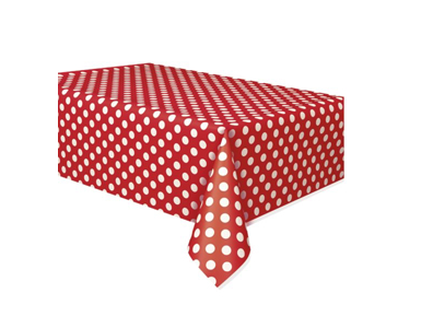 RUBY RED DOTS TBLCVR 54"X108"