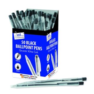50 x Smooth Write Retractable Pen - Black [box]  - 1026/200