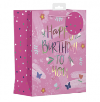 Female Birthday Text Medium Gift Bags - YAMGB50M