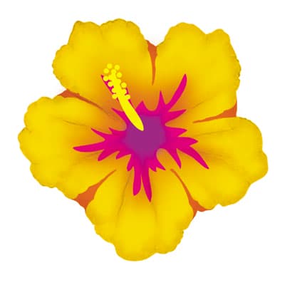 Oaktree - Hawaiian Flower Hibiscus Shape - 30" - Single - 15651