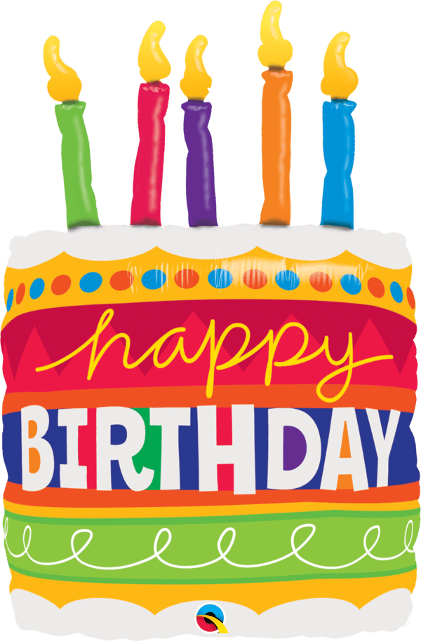 35" SHAPE 01CT - BDAY CAKE & CANDLES