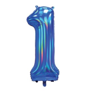 Iridescent Blue Number 1 - BLRF-NBBU30/1