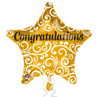 Anagram - Congratulations Sophisticated Star Standard Foil Balloons - 17