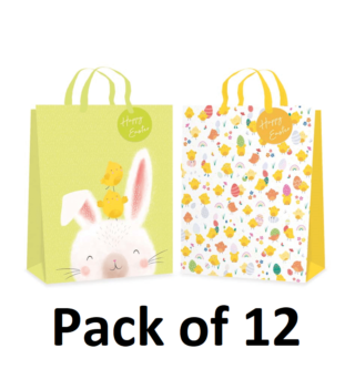 Gift Bag - Easter - L - Chick & Rabbit Design - 6423