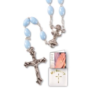 Plastic Rosary - Blue - Single - 6032/BL
