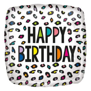 Anagram Rainbow Leopard Birthday Standard HX Foil Balloons S40