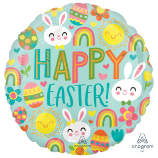 Anagram Happy Easter Icons Standard Square HX Foil Balloons S40