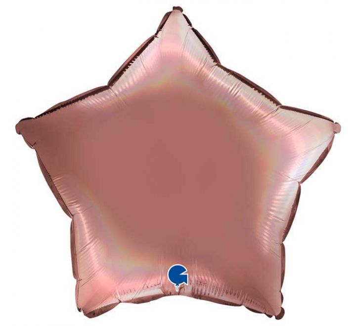 Grabo - Rainbow Holographic Platinum Rose Star - 18" - Single - 192P04RHRG