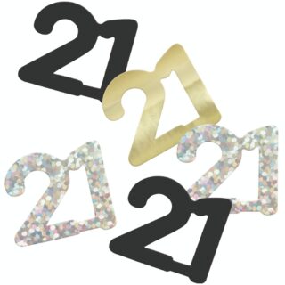 Unique 14g Glitz Black & Gold 21st Confetti - 80542