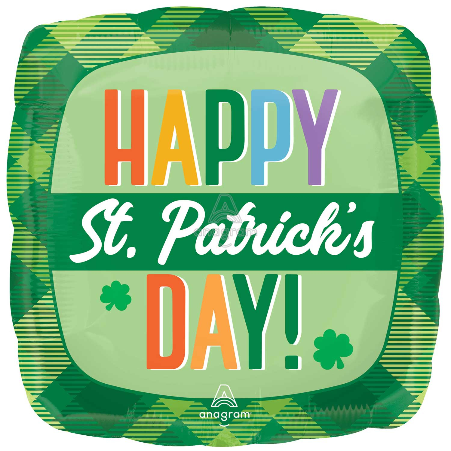 Happy Saint Patrick's Day Plaid Standard Foil Balloons S40 - 4640601