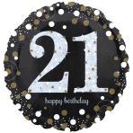 Amscan Sparkling Celebration 21st Birthday Standard Foil Balloons S40 9916673