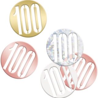 Unique - Birthday Rose Gold Glitz Number 100 Confetti  - 84955
