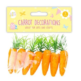 Easter Bonnet Carrot Decorations - 7 Pack - EAS-1874