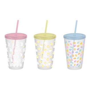 Easter Printed Tumbler with Straw - EAS-7550/OB