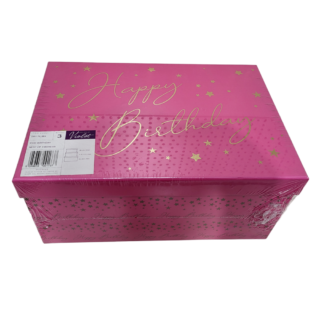 DESIGN BY VIOLET - BIRTHDAY PINK  SET OF 3 GIFT BOXES
