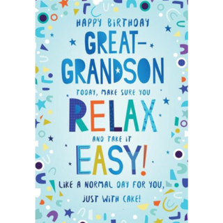 Birthday - Great-Grandson - Code 50 - 6pk - CLY039