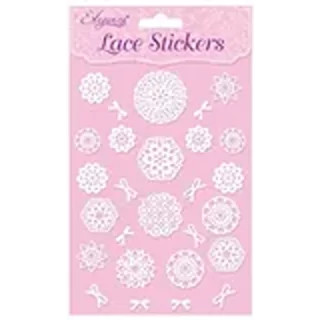 Eleganza Lace Stickers Pattern Selection A White No.01 - 027081