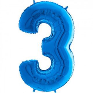 Grabo 40" Blue Number 3 Pkt - 003B-P