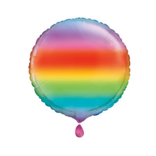 Gradient Rainbow Round Foil Balloon 18