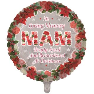 Loving Memory Of Mam At Xmas Balloon - XBL-RB18/03