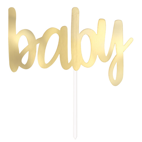 Unique - Gold Foil "Baby" Baby Shower Cake Topper - 90903