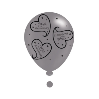 25th Anniversary Balloons - 6pk - LA1045