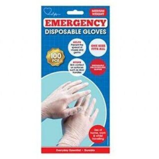 1St Aid Large Midweight Disposable PE Gloves Pack 100