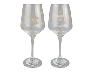 Mother's Day Printed Wine Glass