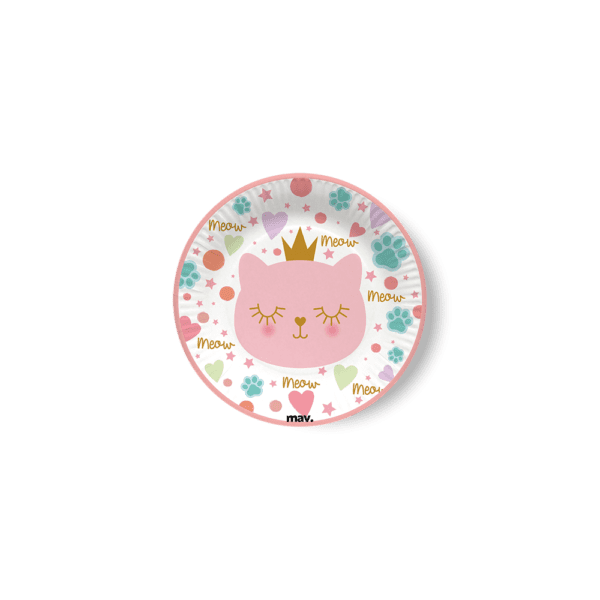 Cat Princess Small Plates - 18cm - 8pk - PL18CP08
