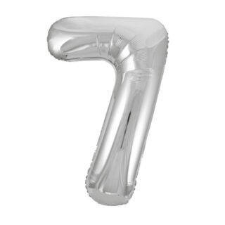 Unique 34" Silver Number 7 Shaped Foil Balloon - 53827 *