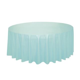 Unique - Round Plastic Table Cover Mint Green - 84