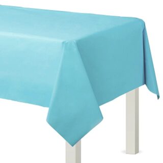 ROUND POWDER BLUE TABLE COVER - 77018.11