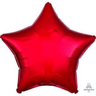 Anagram - Metallic Red Star Standard Unpackaged Foil Balloons S15 - 3058402