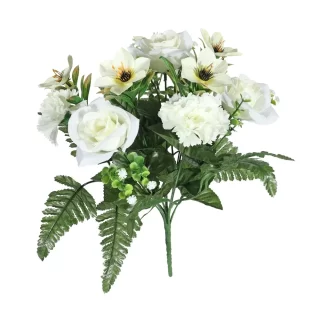 APAC - Pembroke Rose and Fern Mixed Bunch - Cream -