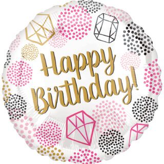 Anagram Happy Birthday Gems Standard HX Foil Balloons S40