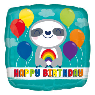 Anagram Happy Birthday Sloth Standard HX Balloons S40