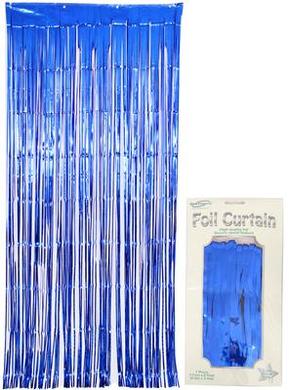 Oaktree Foil Door Curtain 0.90m x 2.40m Metallic Blue - 650411