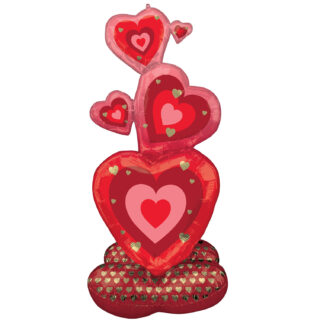 Anagram Stacking Hearts Airloonz Foil Balloons 25