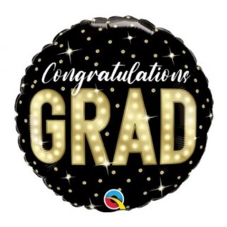 Qualatex - Congratulations Grad Black and Gold - 18