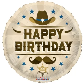 APAC - ECO Balloon - Birthday Cowboy - 18 inch - 16809-18