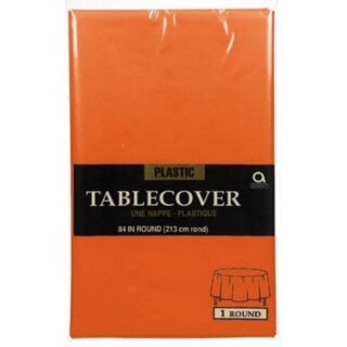 Amscan - Orange Round Plastic Table cover - 77018.05